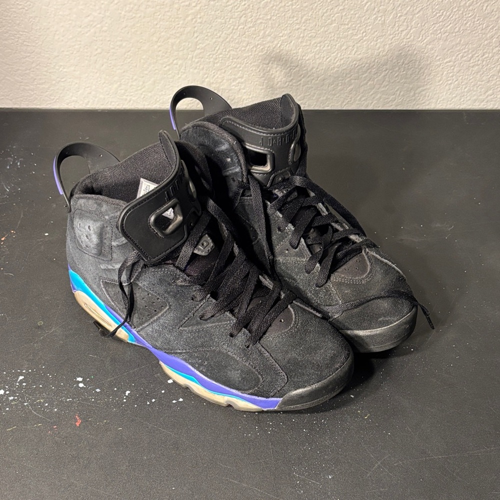 Jordan Black and Purple Men's Shoes